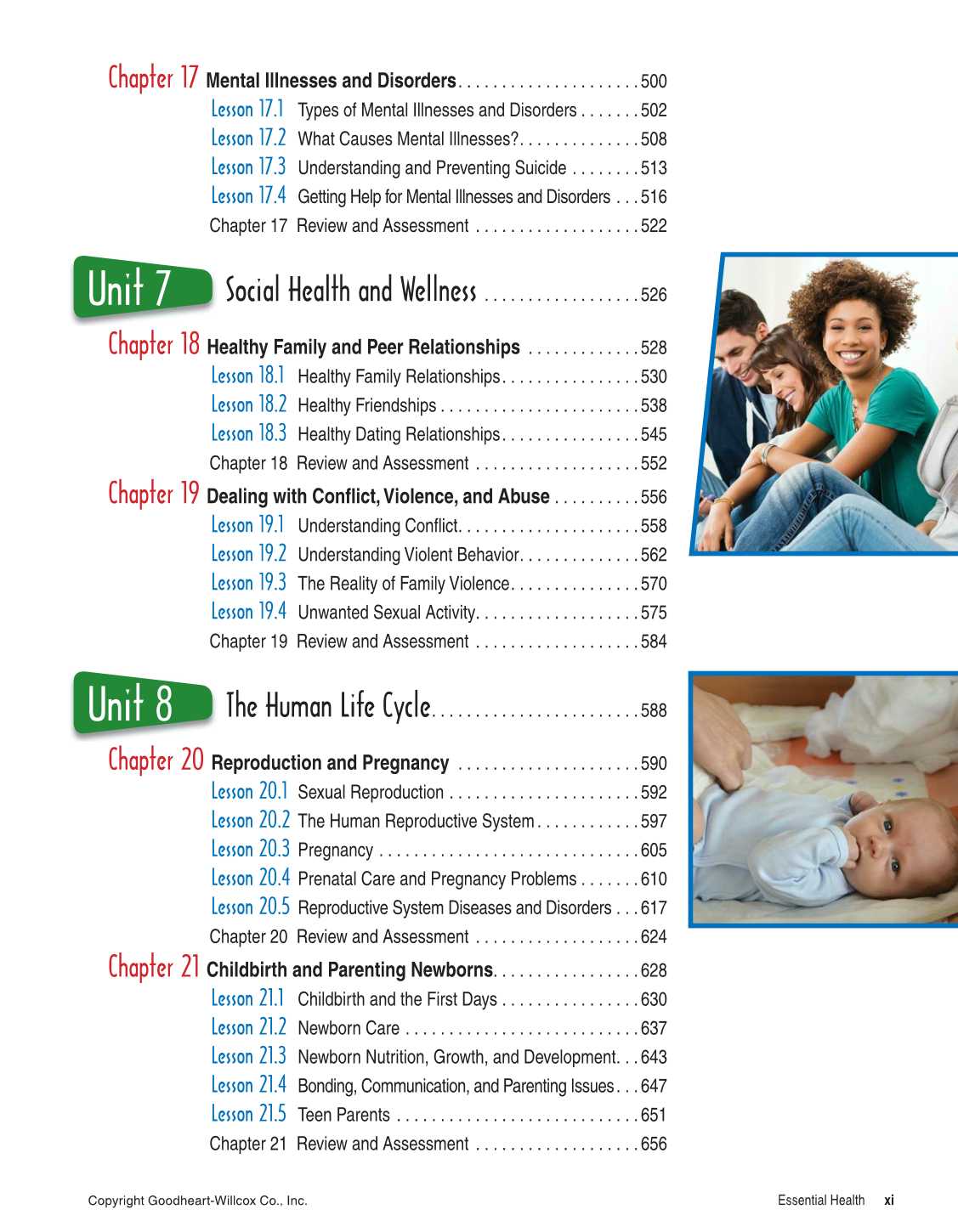 Essential Health, 1st Edition page xi