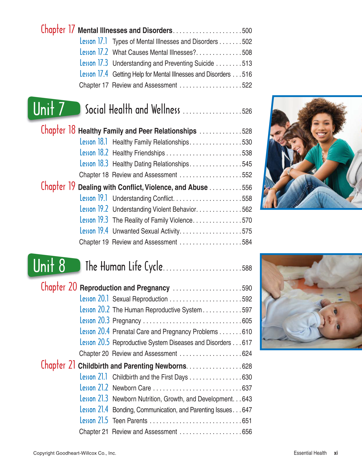 Essential Health, 1st Edition page xi