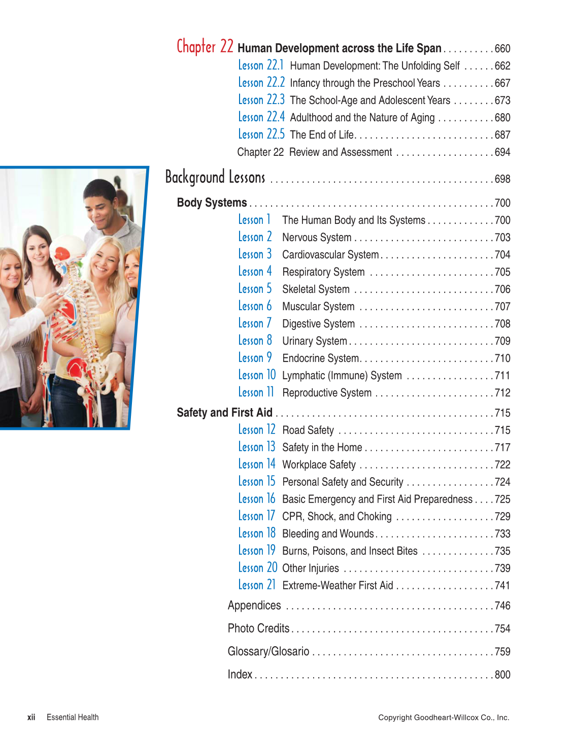 Essential Health, 1st Edition page xii