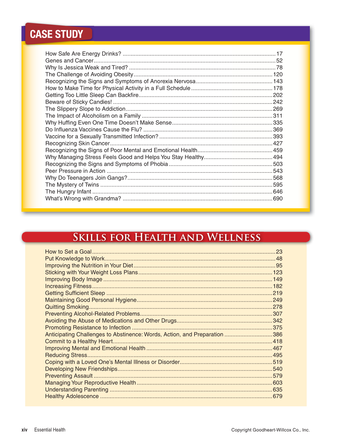 Essential Health, 1st Edition page xiv
