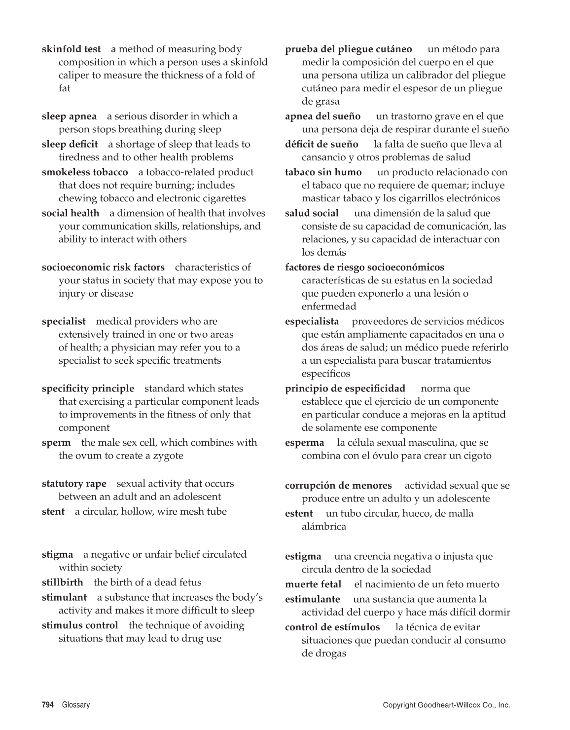 Essential Health, 1st Edition page 794