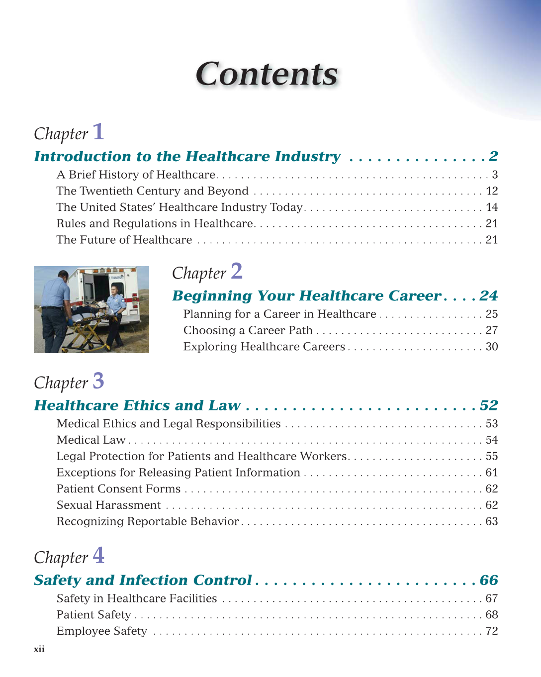 Essential Skills for Health Career Success, 1st Edition page xii