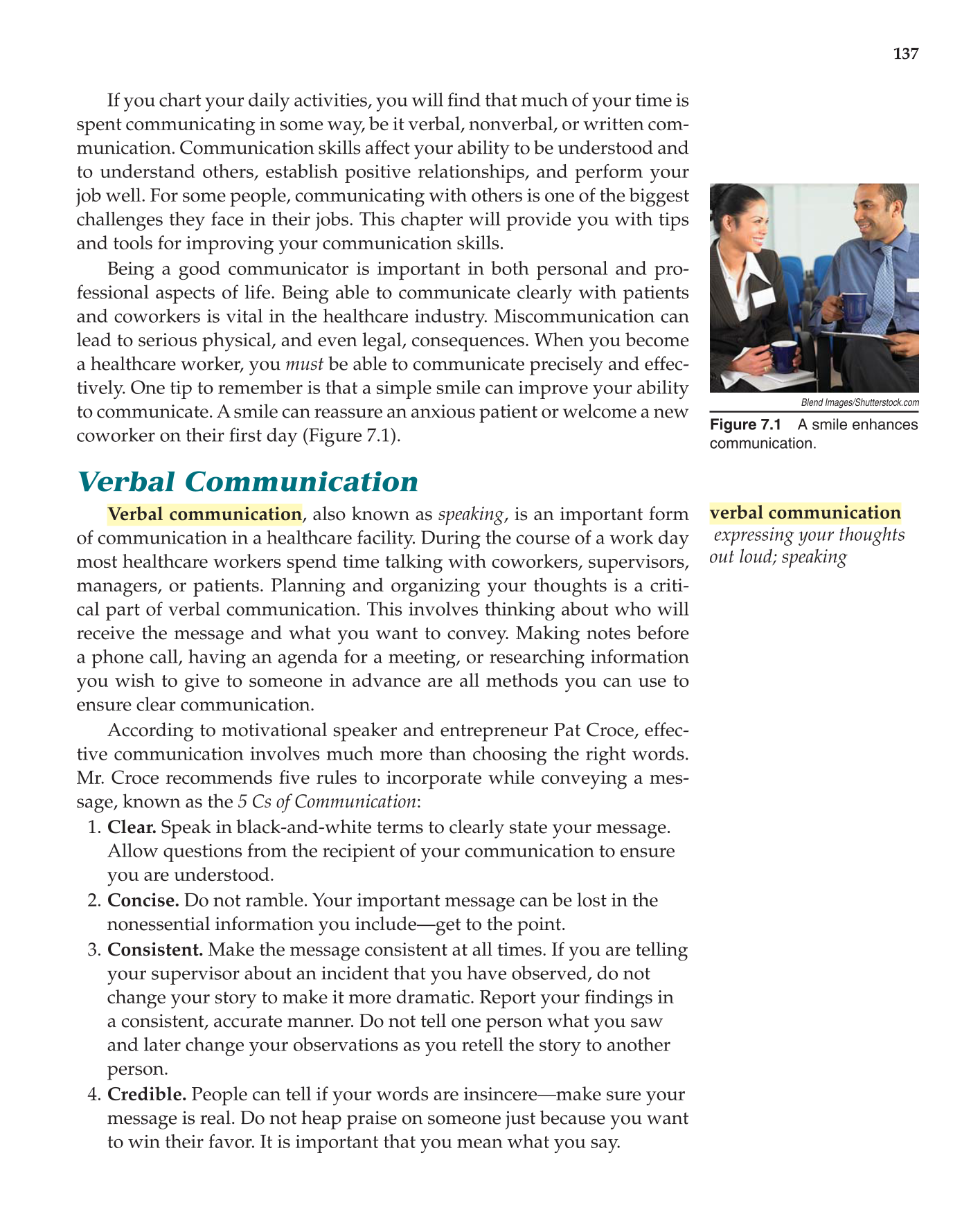 Essential Skills for Health Career Success, 1st Edition page 137