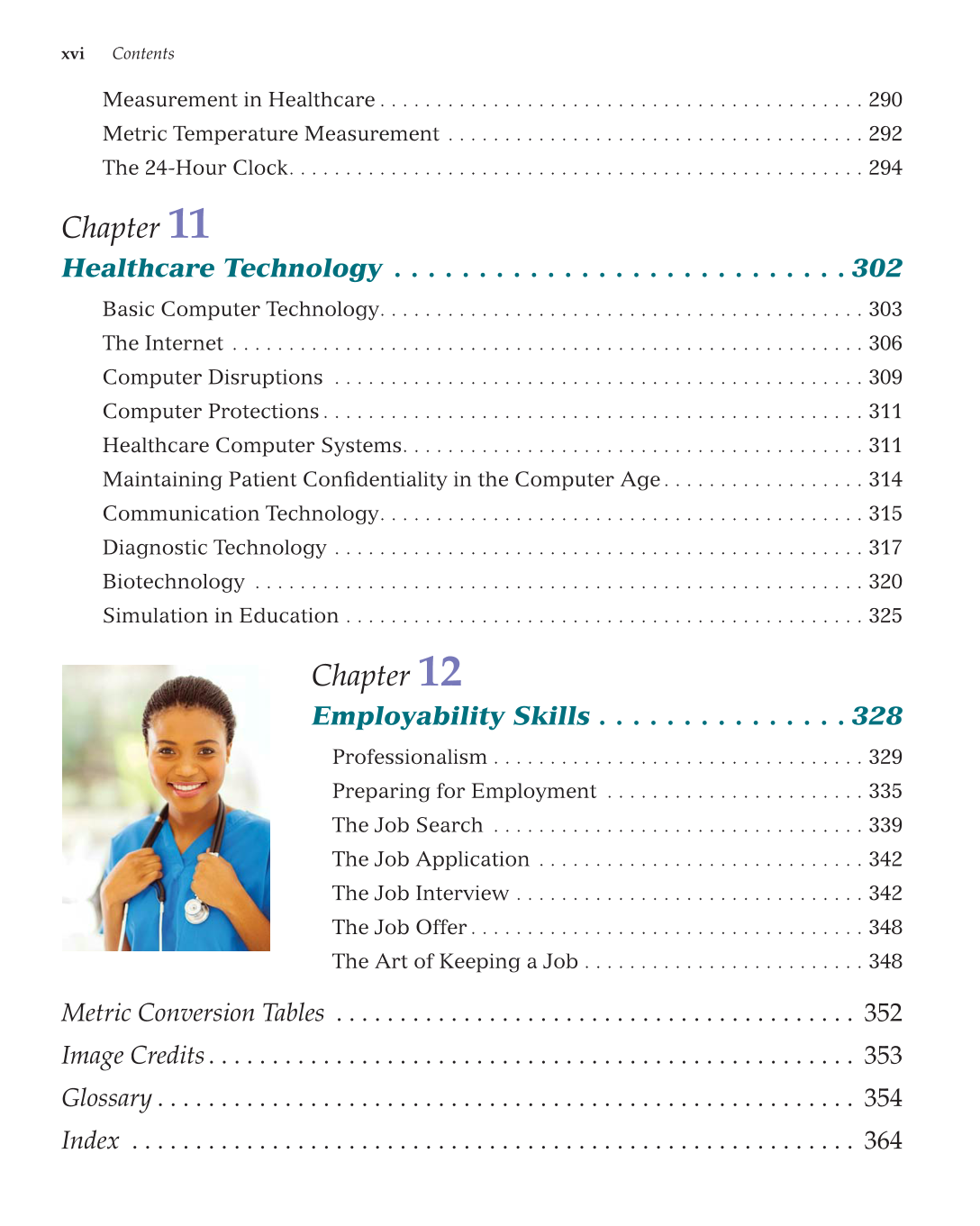 Essential Skills for Health Career Success, 1st Edition page xvi