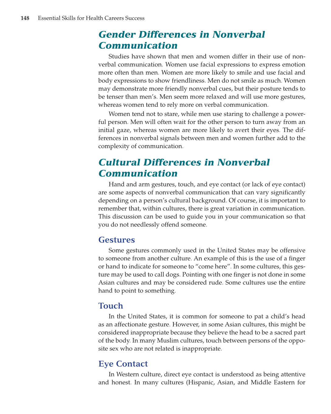 Essential Skills for Health Career Success, 1st Edition page 148