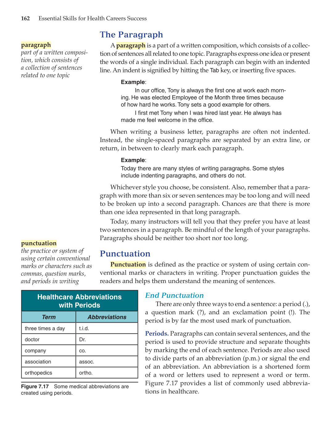 Essential Skills for Health Career Success, 1st Edition page 162