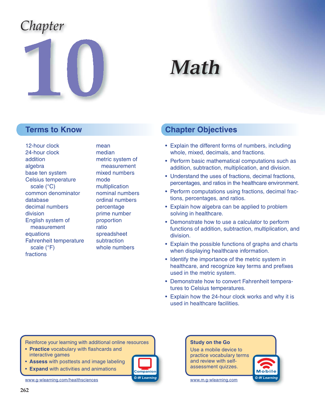 Essential Skills for Health Career Success, 1st Edition page 262