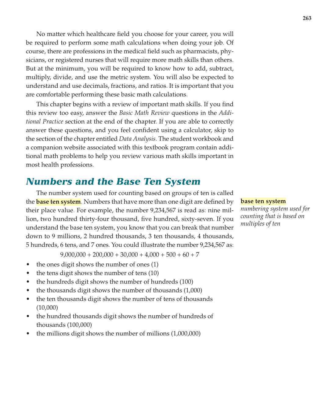 Essential Skills for Health Career Success, 1st Edition page 263