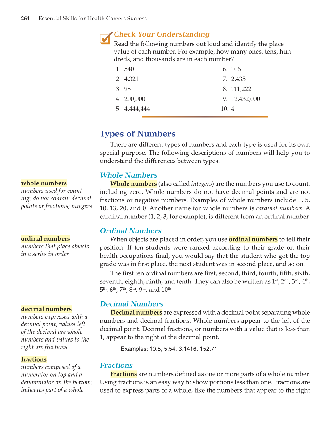 Essential Skills for Health Career Success, 1st Edition page 264