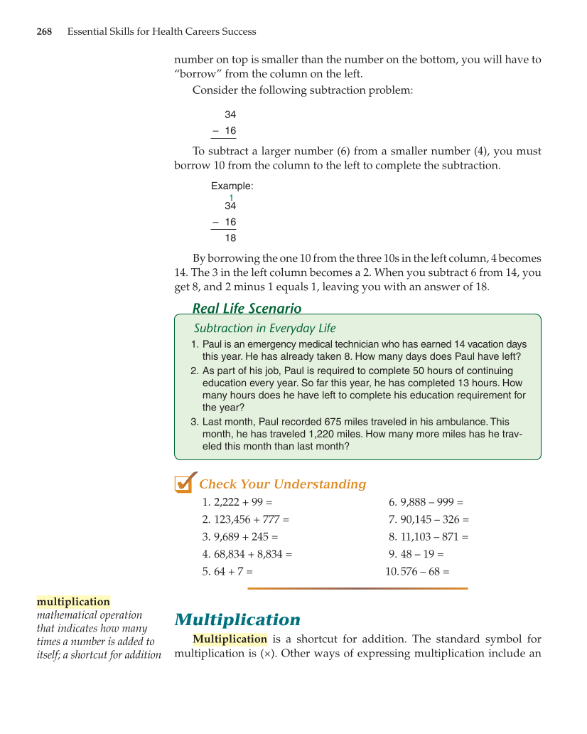 Essential Skills for Health Career Success, 1st Edition page 268