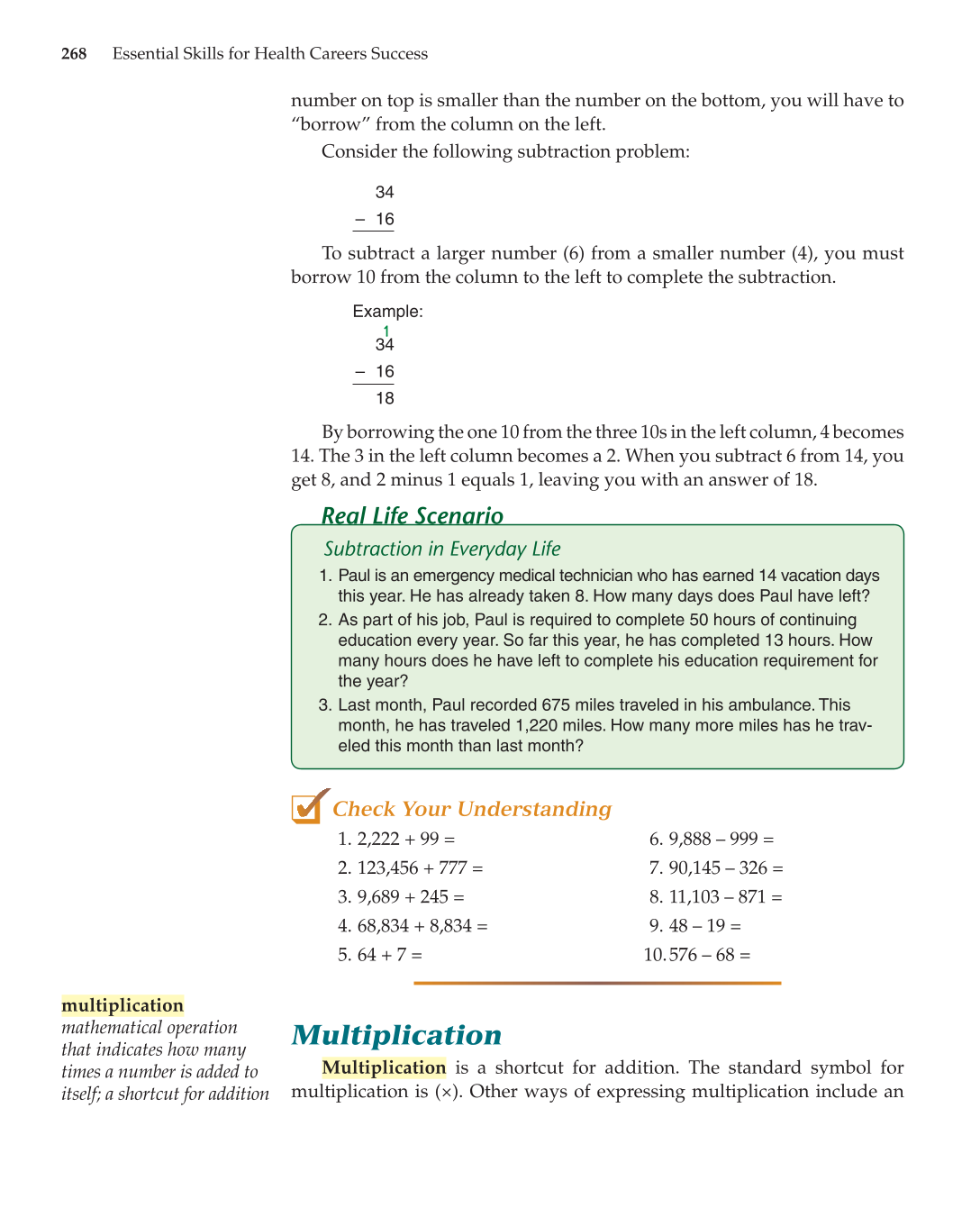 Essential Skills for Health Career Success, 1st Edition page 268
