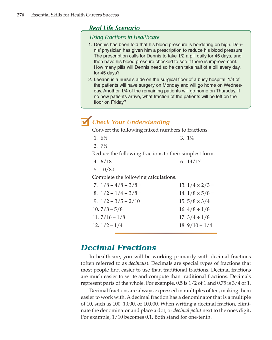 Essential Skills for Health Career Success, 1st Edition page 276
