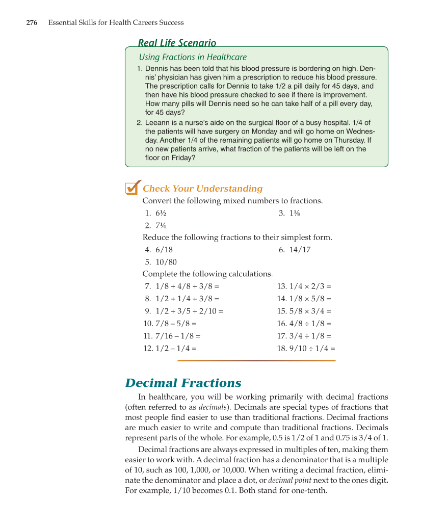 Essential Skills for Health Career Success, 1st Edition page 276