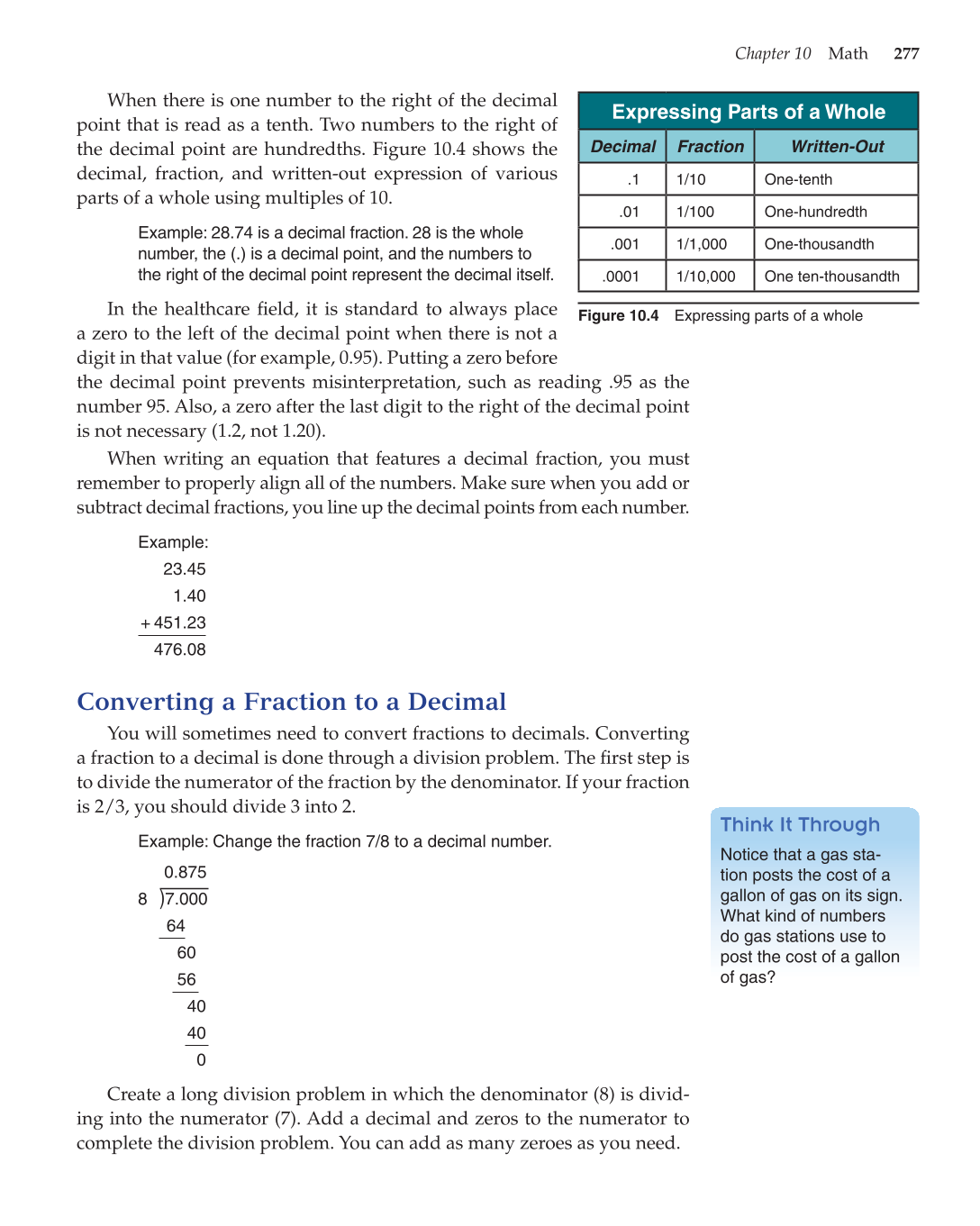 Essential Skills for Health Career Success, 1st Edition page 277