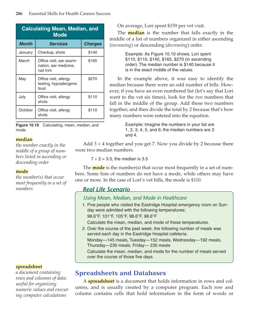 Essential Skills for Health Career Success, 1st Edition page 286