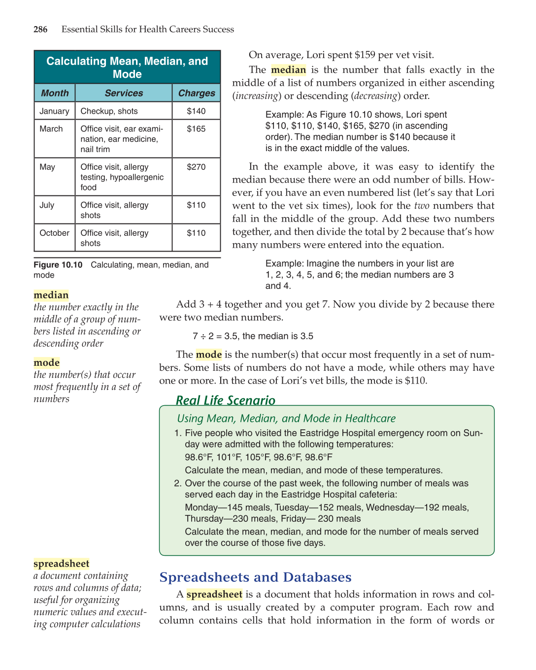 Essential Skills for Health Career Success, 1st Edition page 286