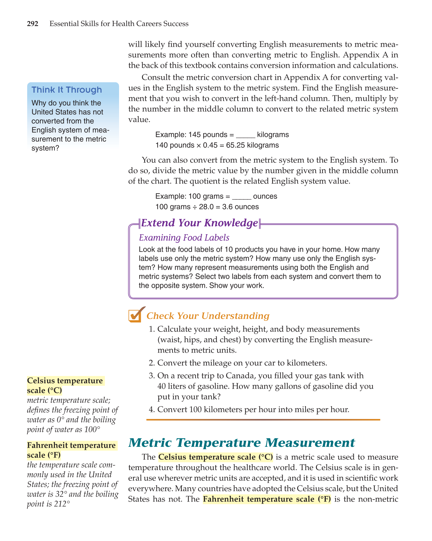 Essential Skills for Health Career Success, 1st Edition page 292
