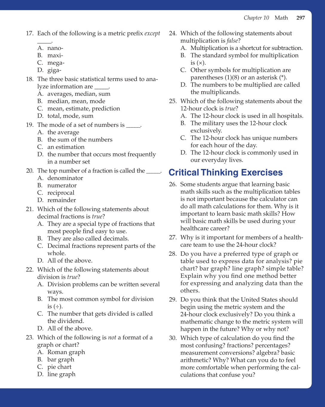 Essential Skills for Health Career Success, 1st Edition page 297