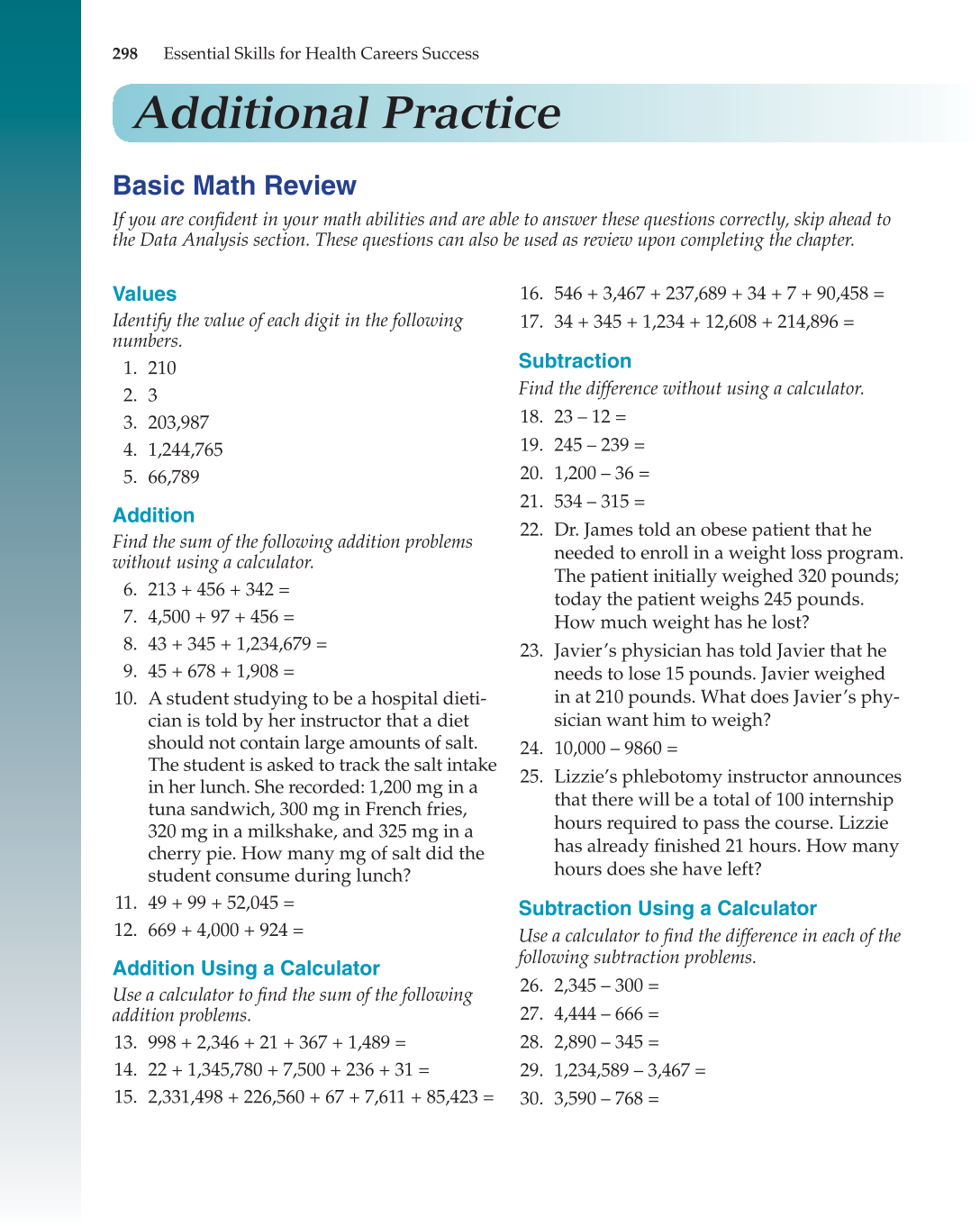Essential Skills for Health Career Success, 1st Edition page 298