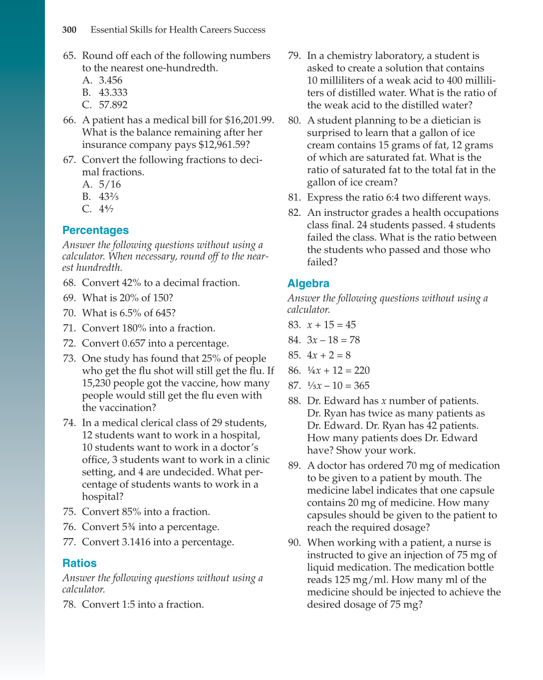 Essential Skills for Health Career Success, 1st Edition page 300