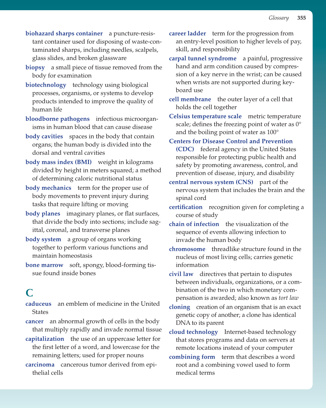 Essential Skills for Health Career Success, 1st Edition page 355