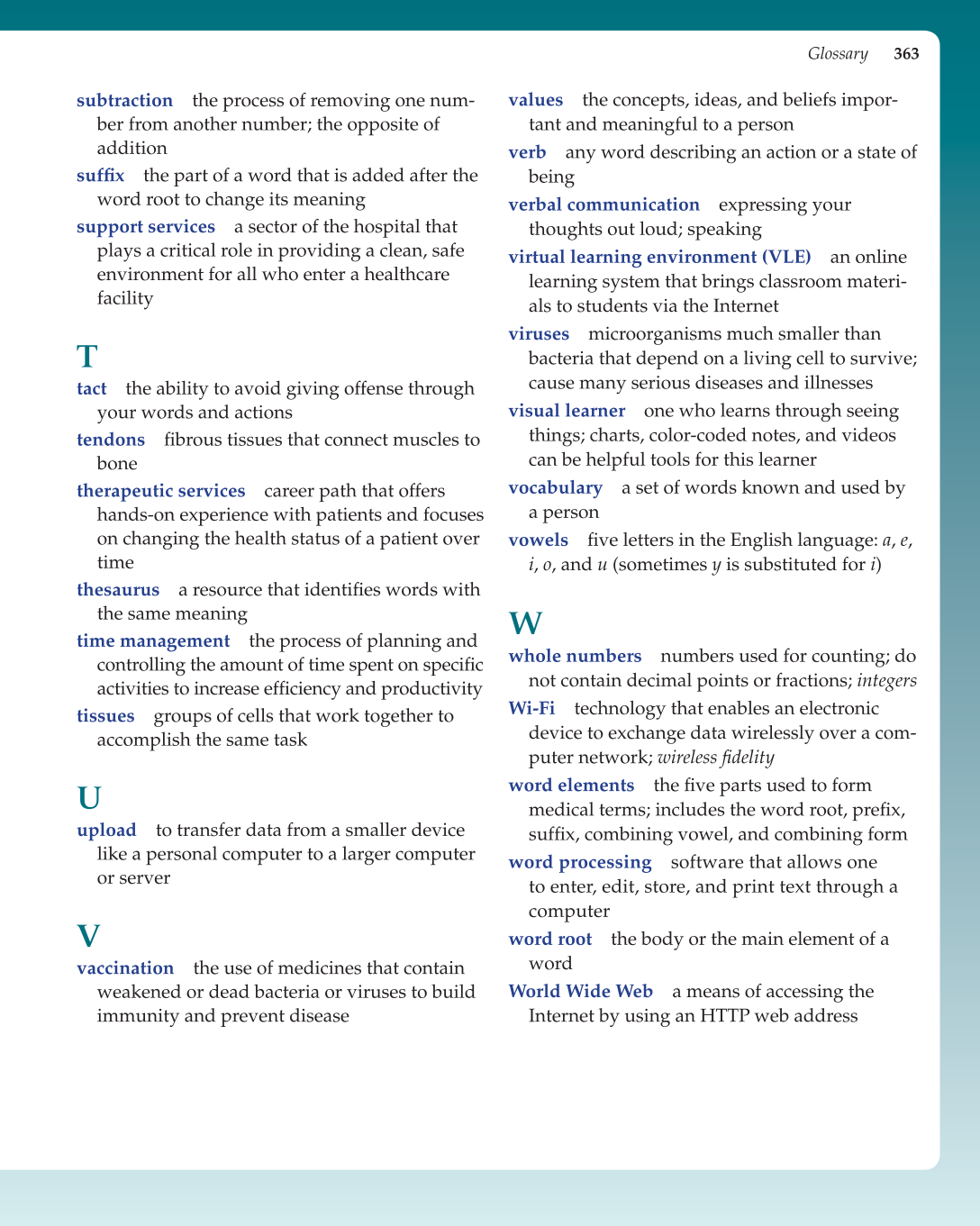 Essential Skills for Health Career Success, 1st Edition page 363