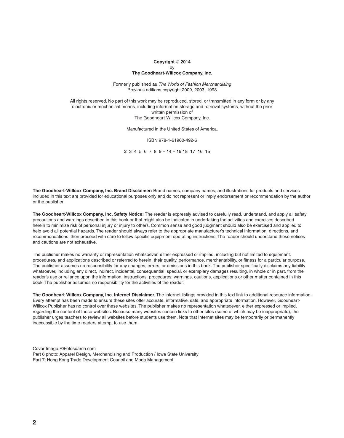 Fashion Marketing & Merchandising, 4th Edition page 2