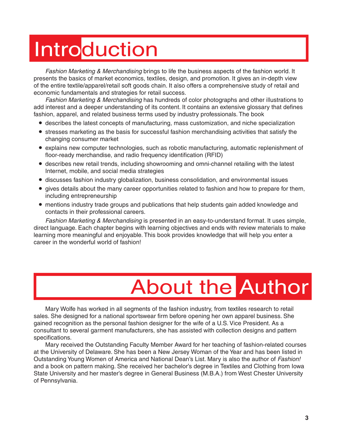 Fashion Marketing & Merchandising, 4th Edition page 3