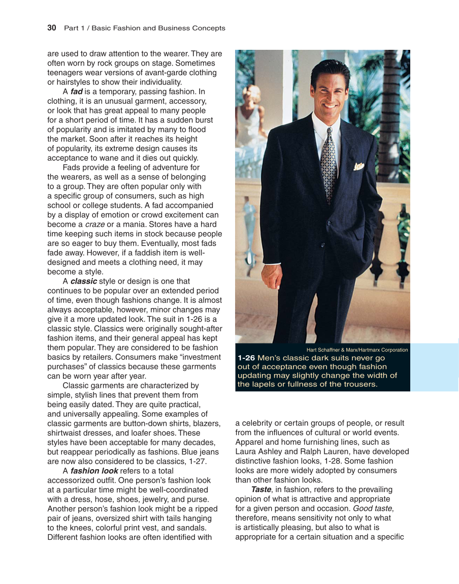 Fashion Marketing & Merchandising, 4th Edition page 30