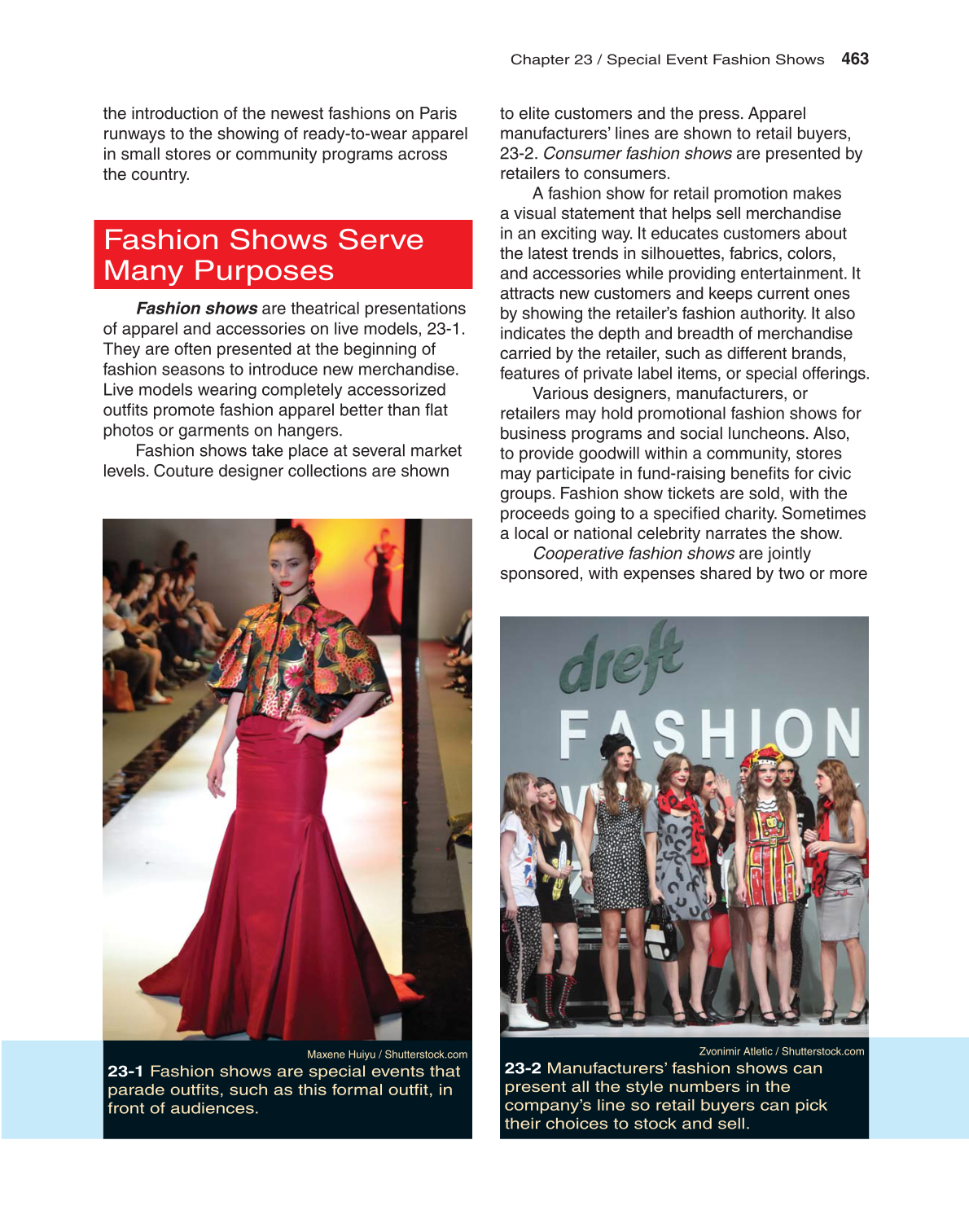 Fashion Marketing & Merchandising, 4th Edition page 463