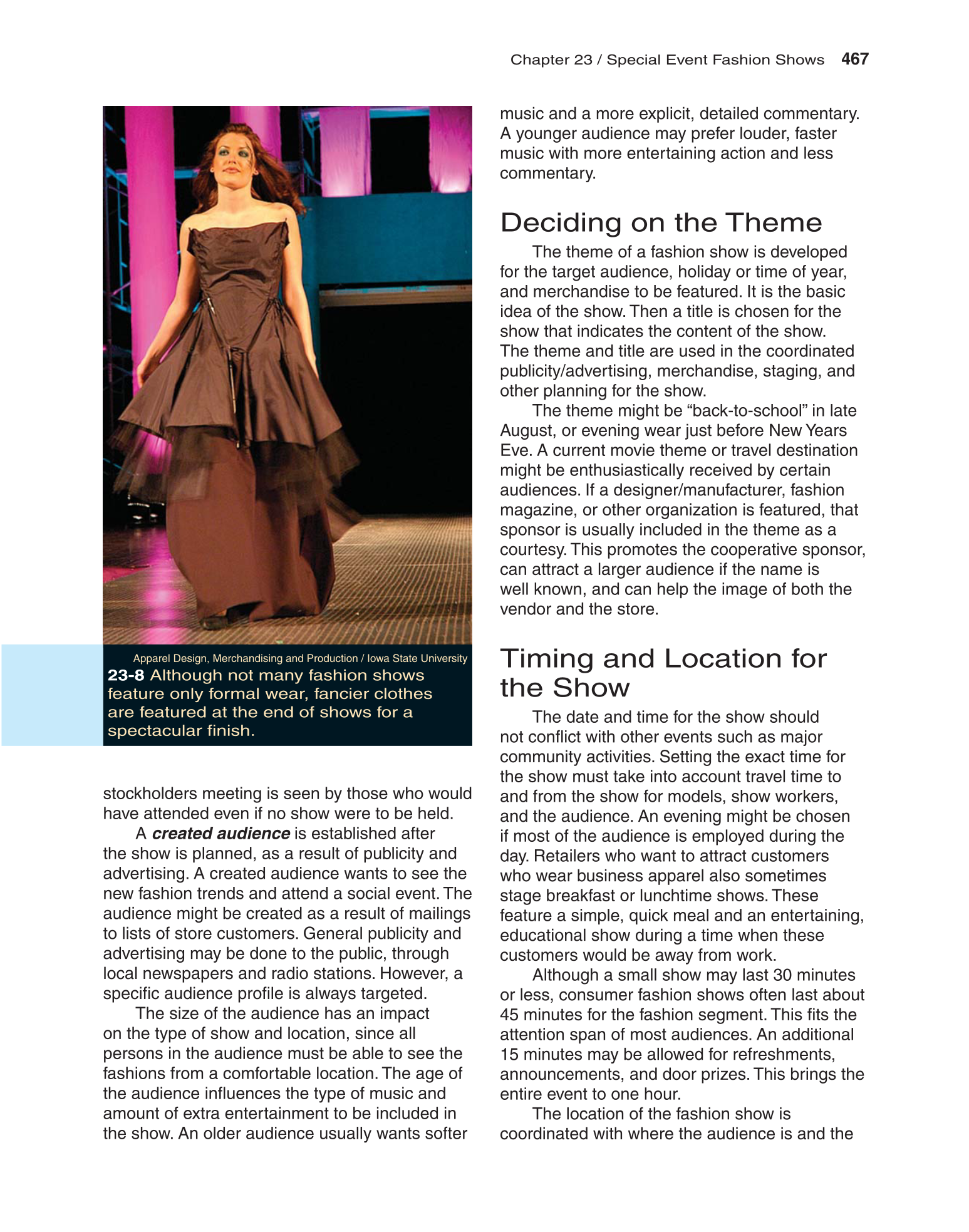Fashion Marketing & Merchandising, 4th Edition page 467