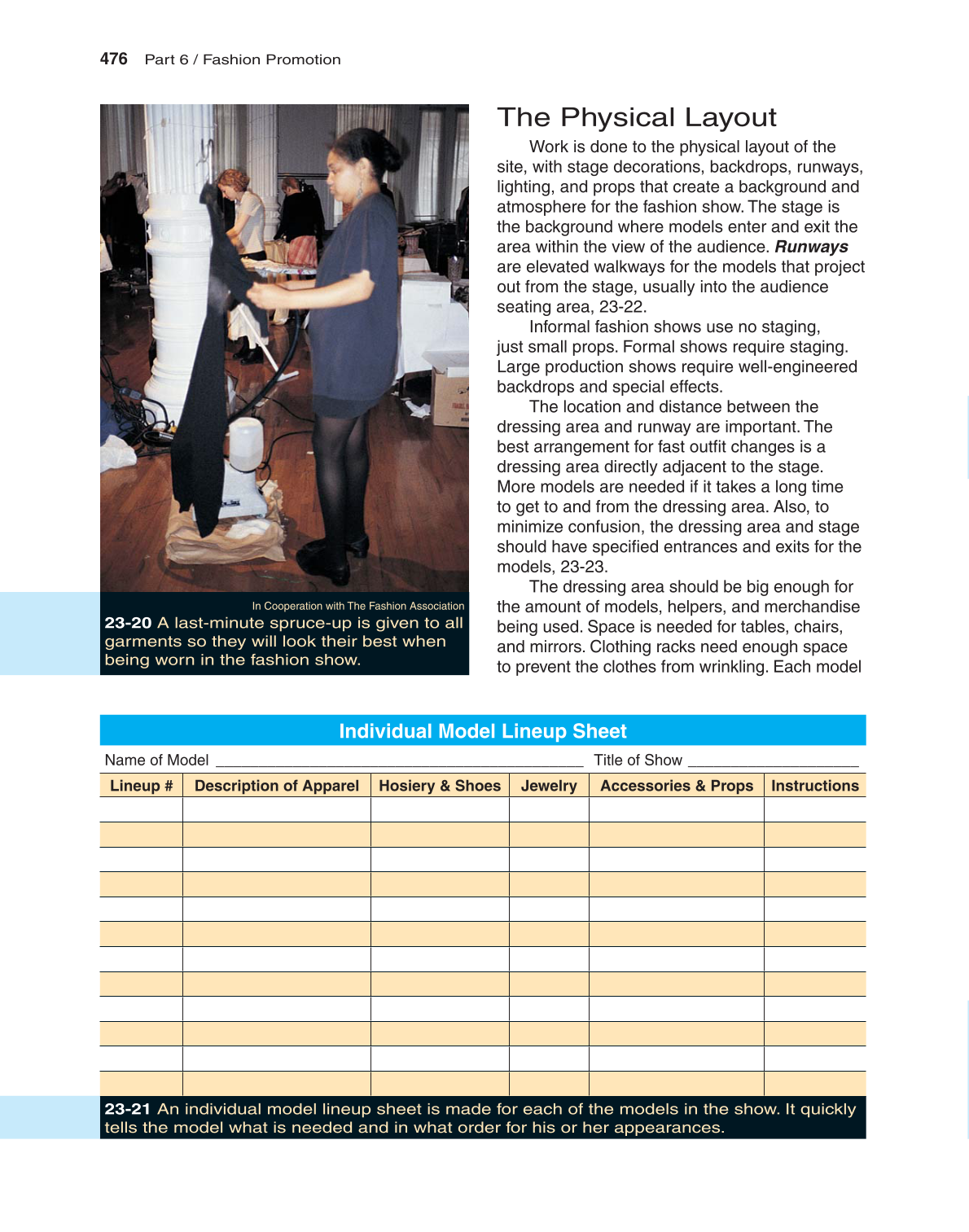 Fashion Marketing & Merchandising, 4th Edition page 476