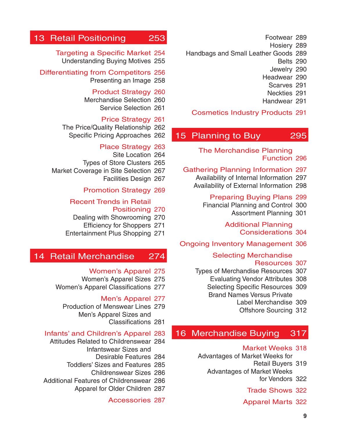 Fashion Marketing & Merchandising, 4th Edition page 9