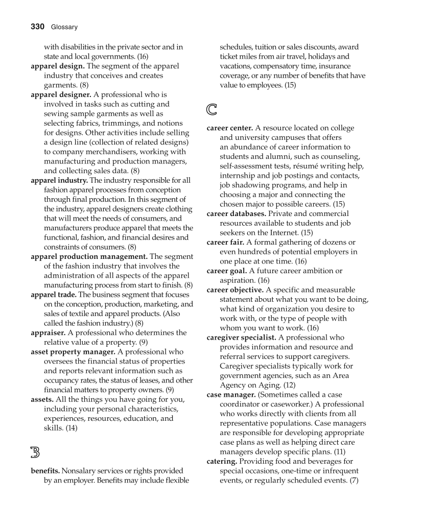 Foundations of Family and Consumer Sciences: Careers Serving Individuals, Families, and Communities, 2nd Edition page 330