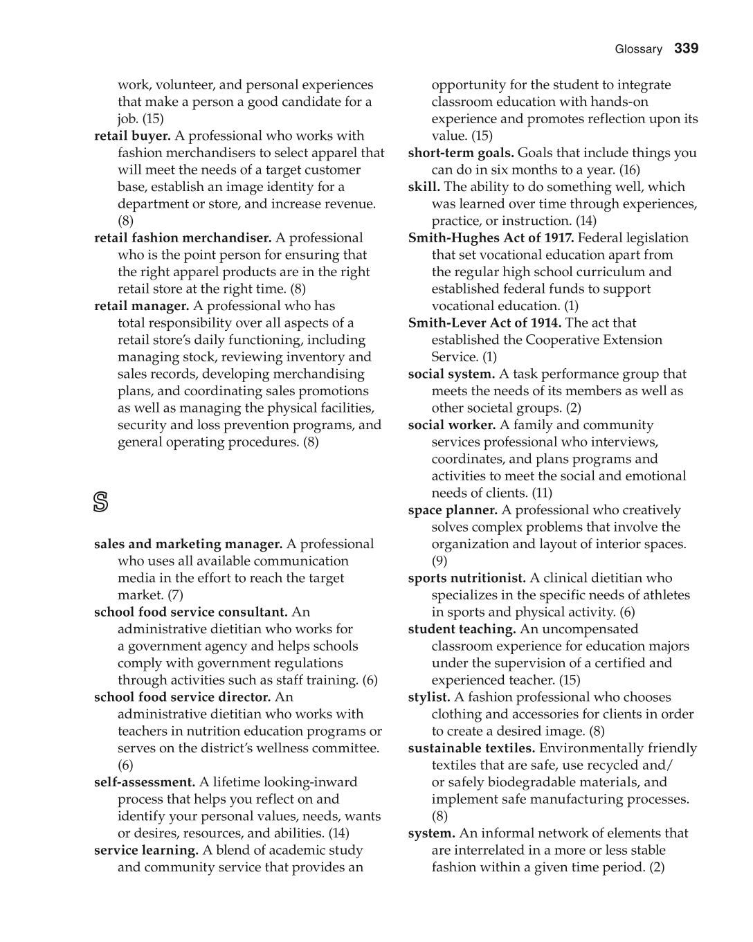 Foundations of Family and Consumer Sciences: Careers Serving Individuals, Families, and Communities, 2nd Edition page 339