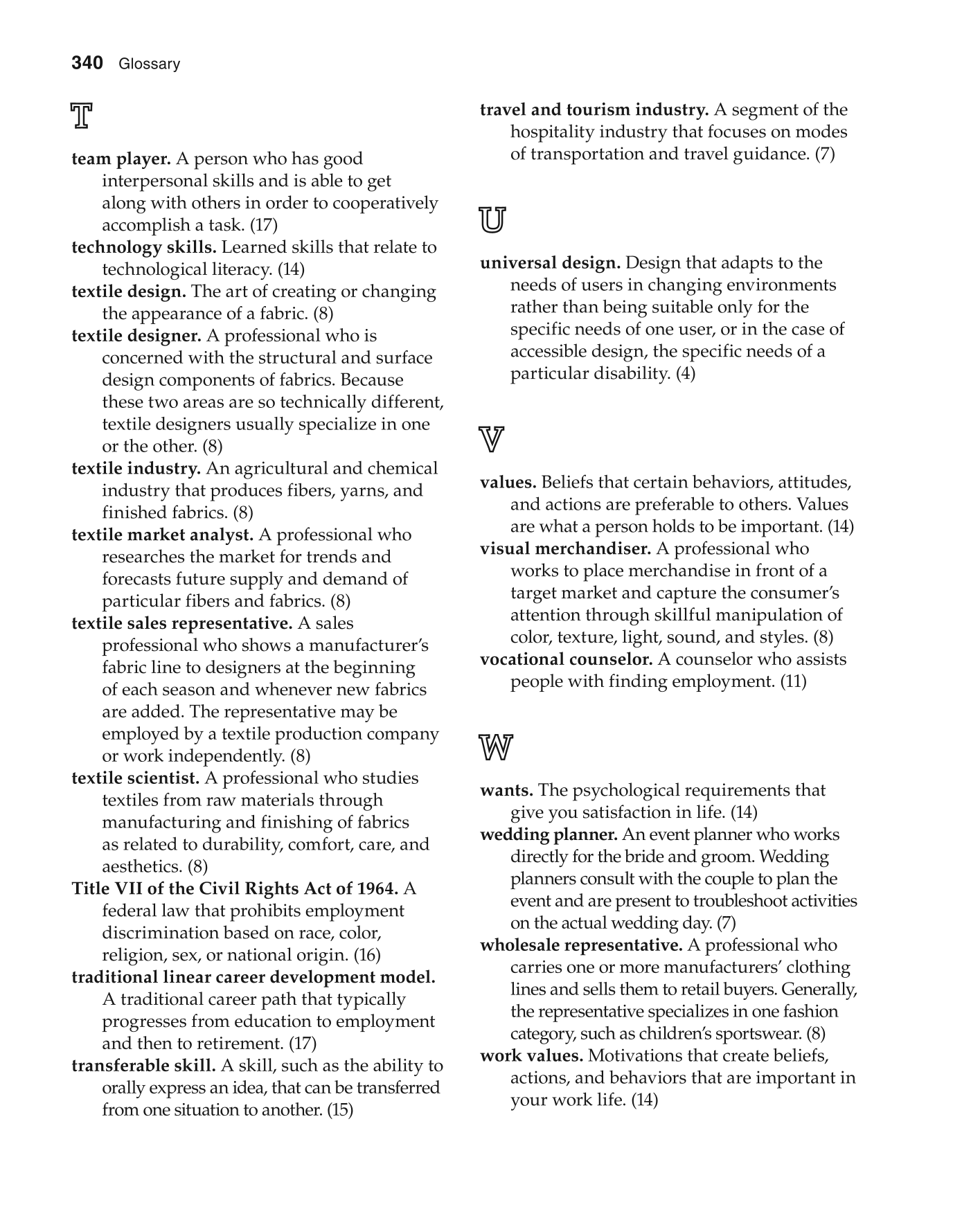 Foundations of Family and Consumer Sciences: Careers Serving Individuals, Families, and Communities, 2nd Edition page 340