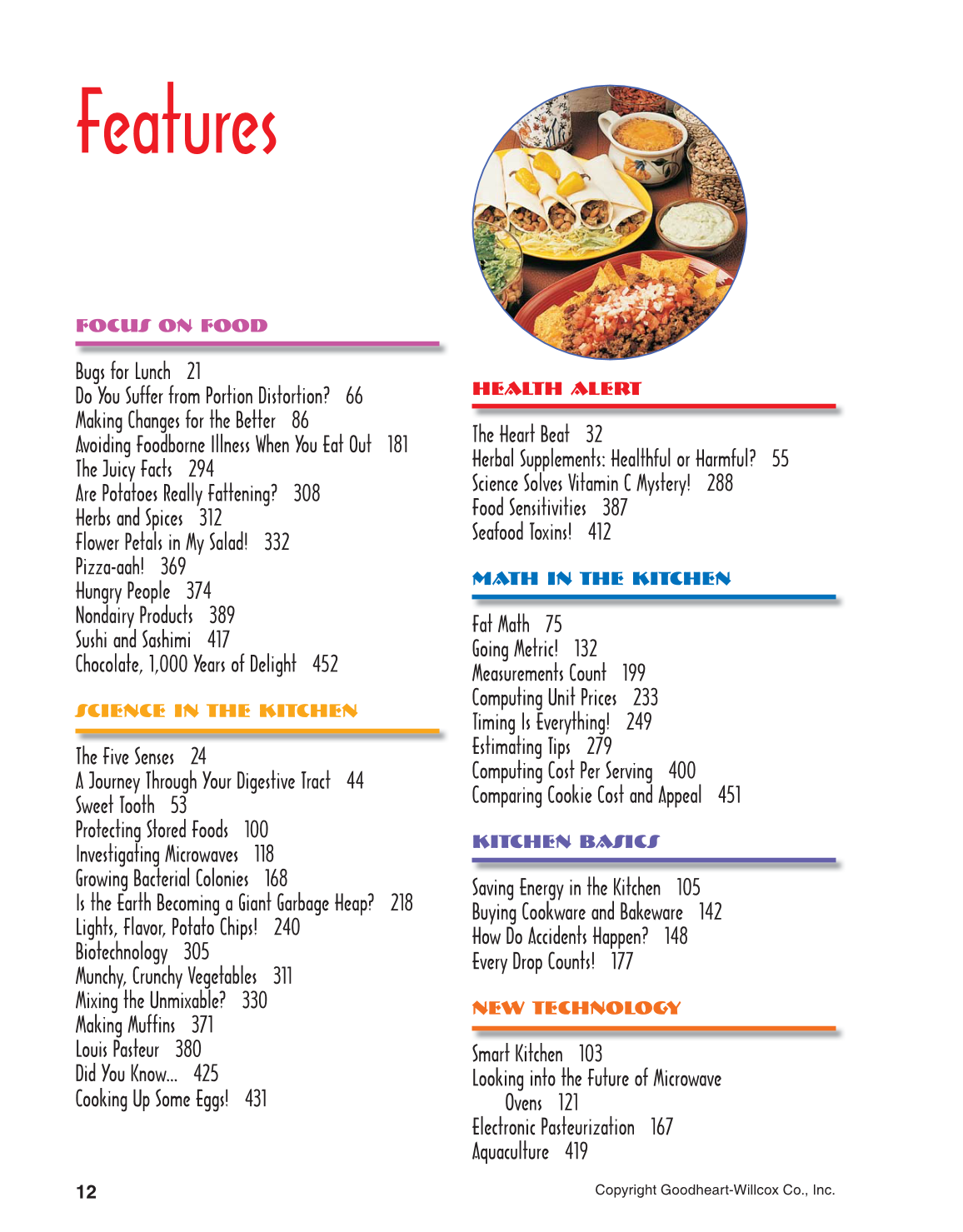 Adventures in Food and Nutrition!, 5th Edition page 12