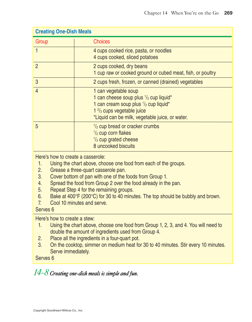 Adventures in Food and Nutrition!, 5th Edition page 269