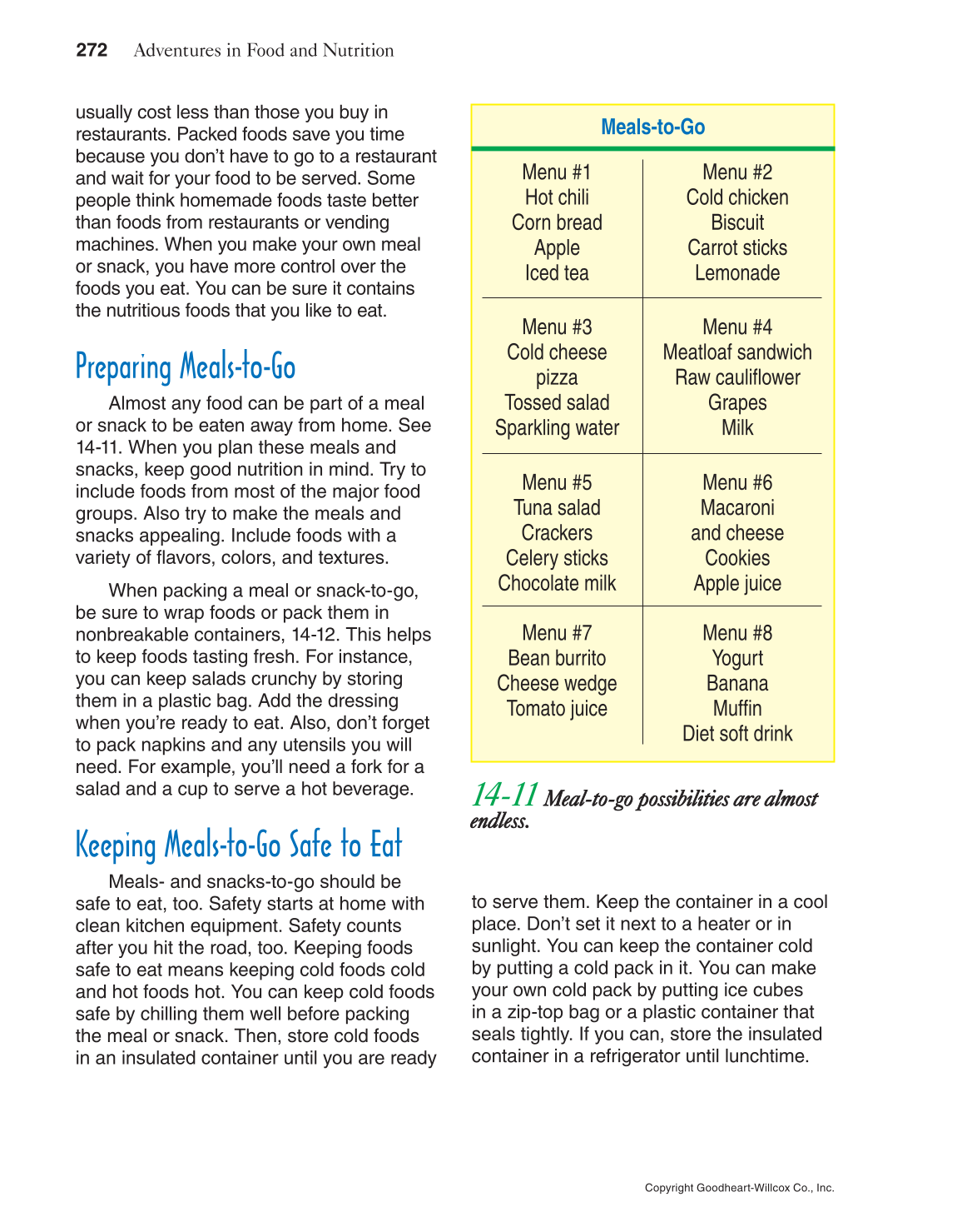Adventures in Food and Nutrition!, 5th Edition page 272