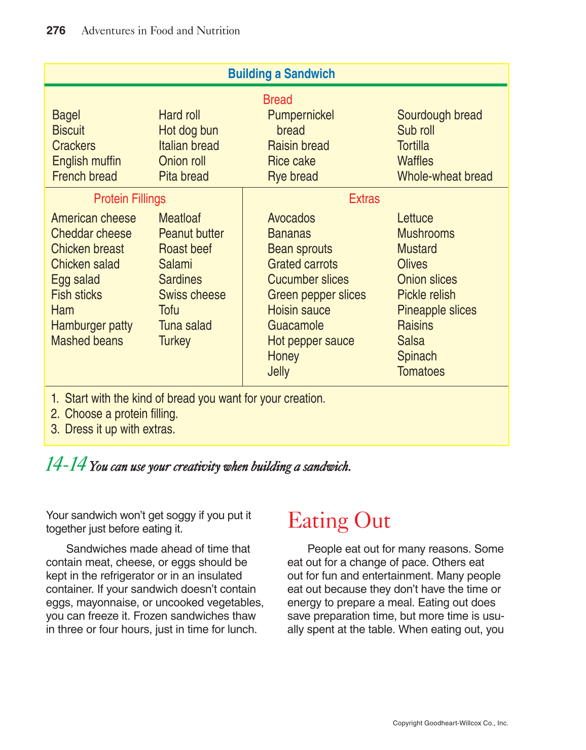 Adventures in Food and Nutrition!, 5th Edition page 276