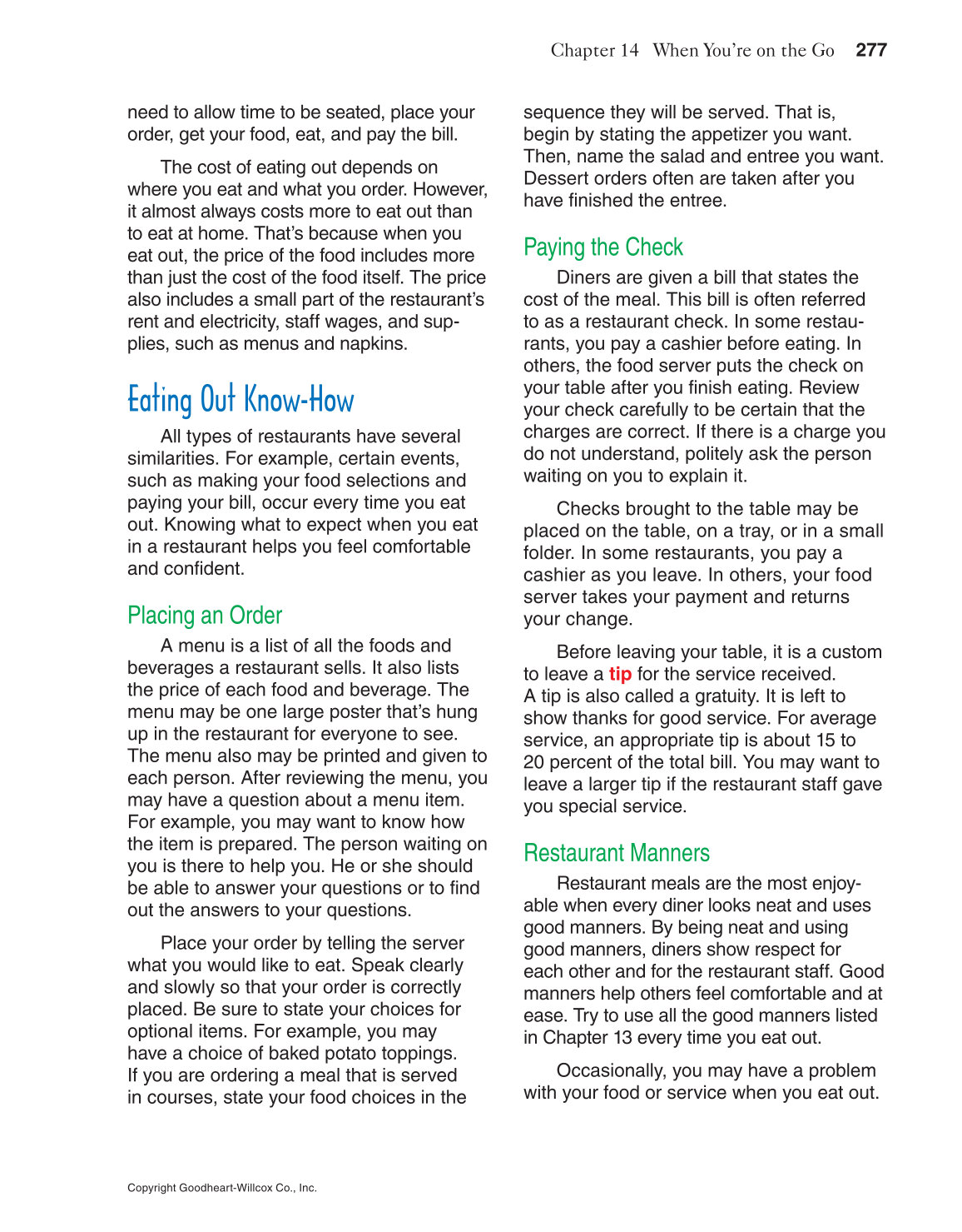 Adventures in Food and Nutrition!, 5th Edition page 277