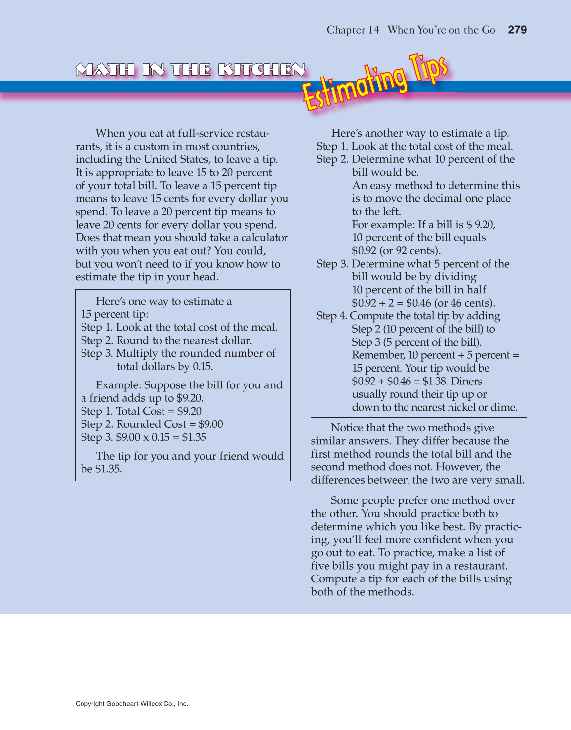 Adventures in Food and Nutrition!, 5th Edition page 279