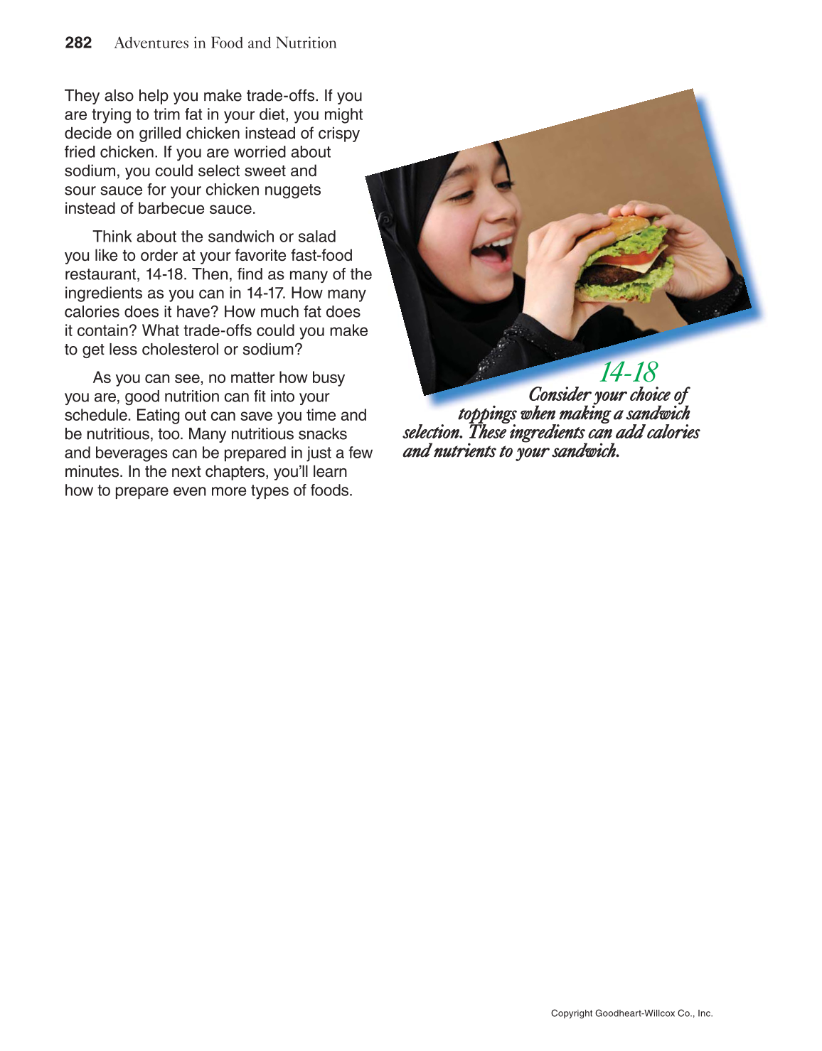 Adventures in Food and Nutrition!, 5th Edition page 282