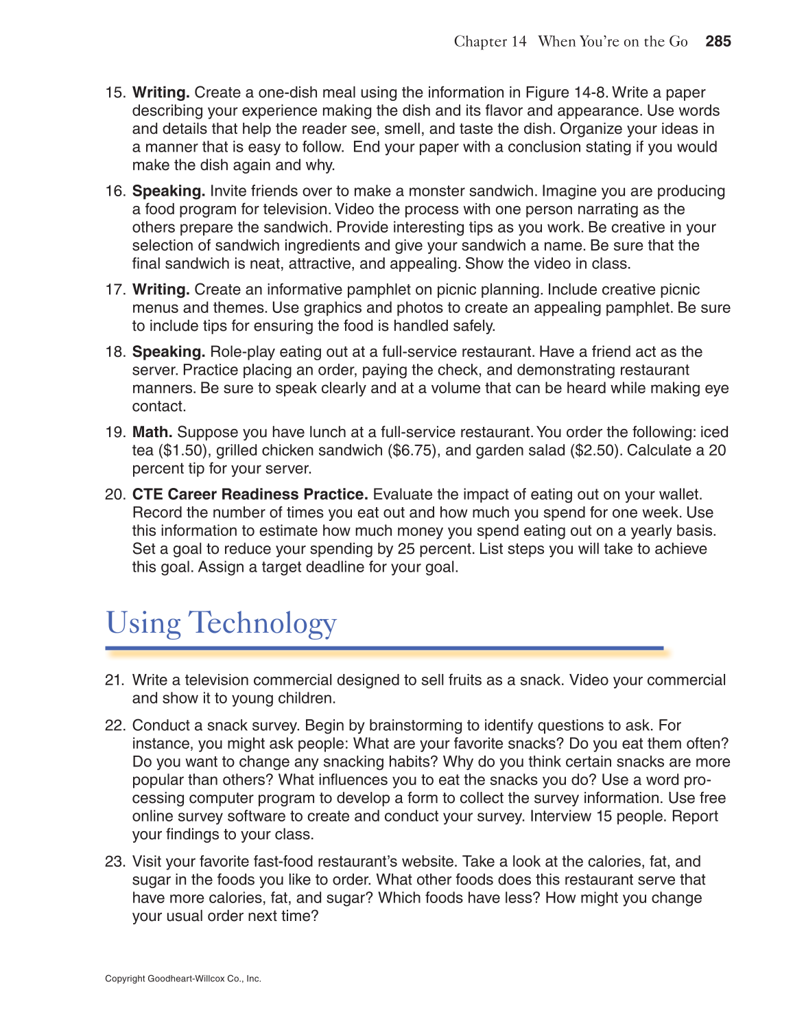 Adventures in Food and Nutrition!, 5th Edition page 285