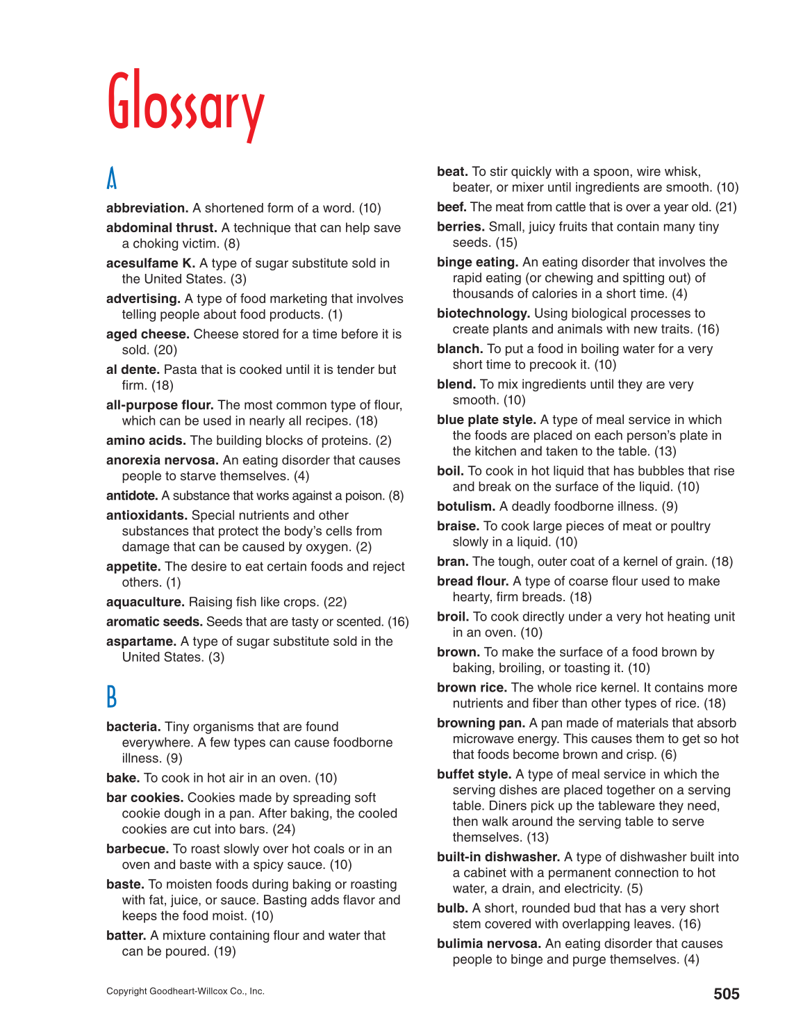 Adventures in Food and Nutrition!, 5th Edition page 505