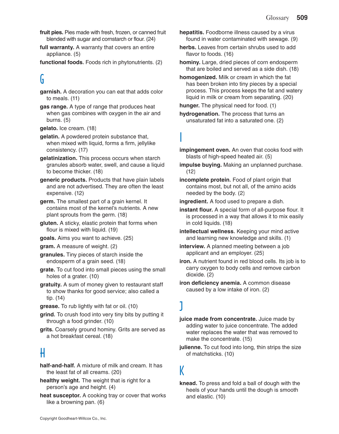 Adventures in Food and Nutrition!, 5th Edition page 509
