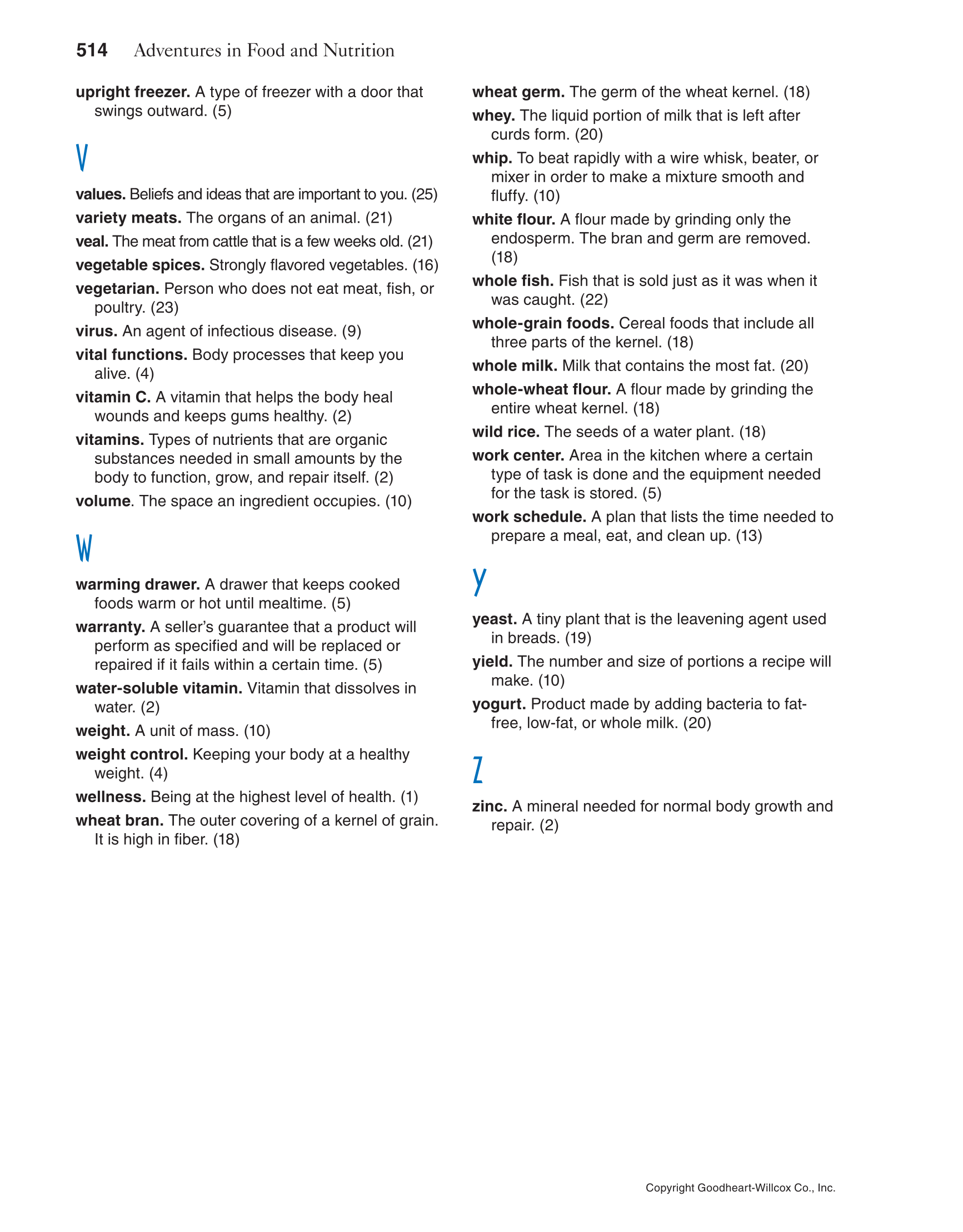 Adventures in Food and Nutrition!, 5th Edition page 514