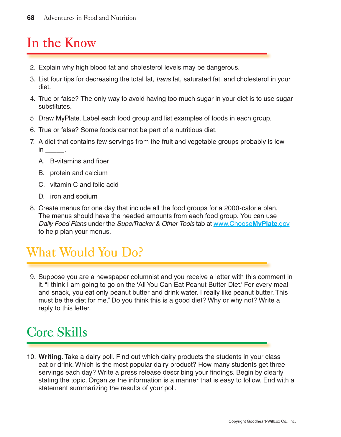 Adventures in Food and Nutrition!, 5th Edition page 68
