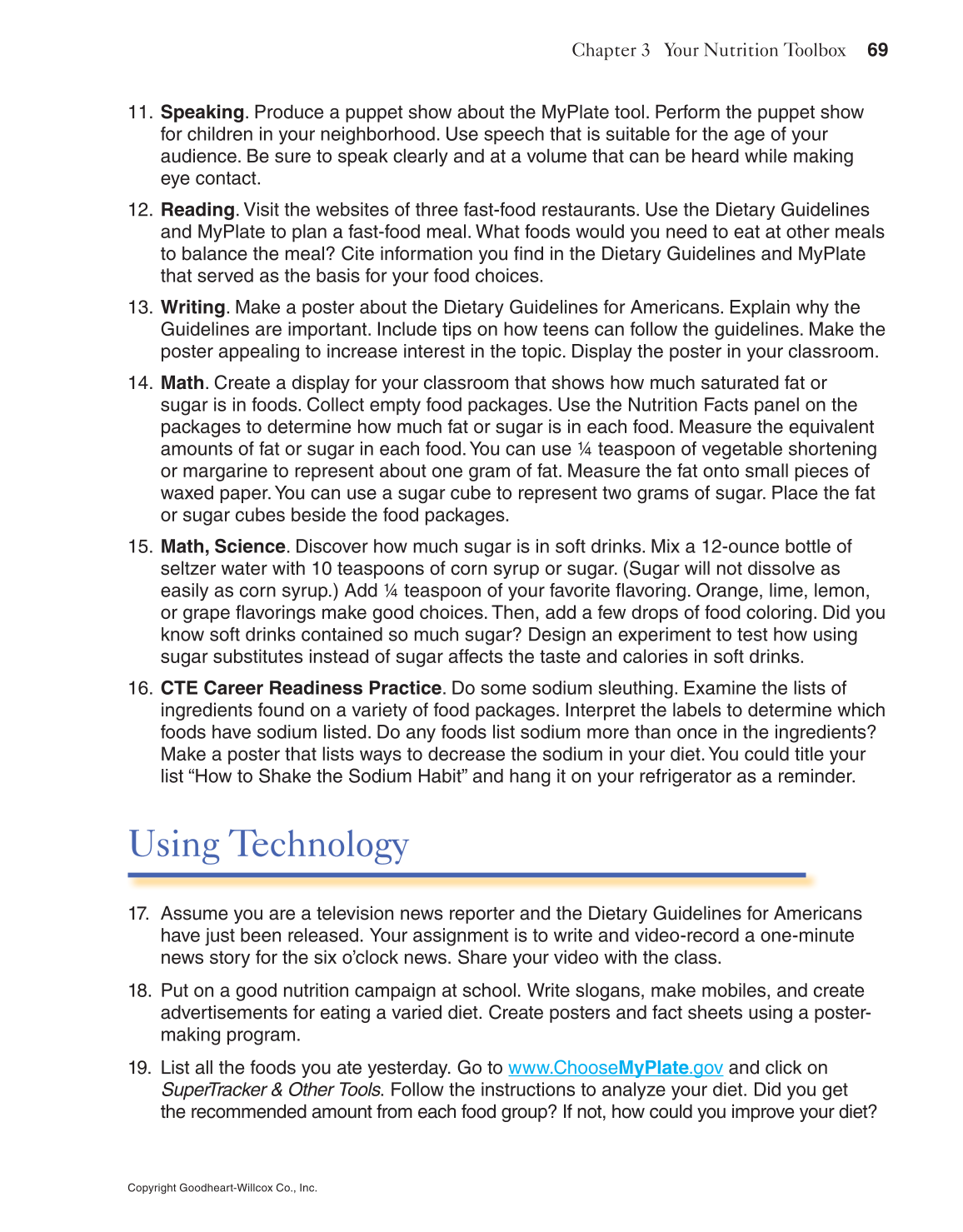 Adventures in Food and Nutrition!, 5th Edition page 69