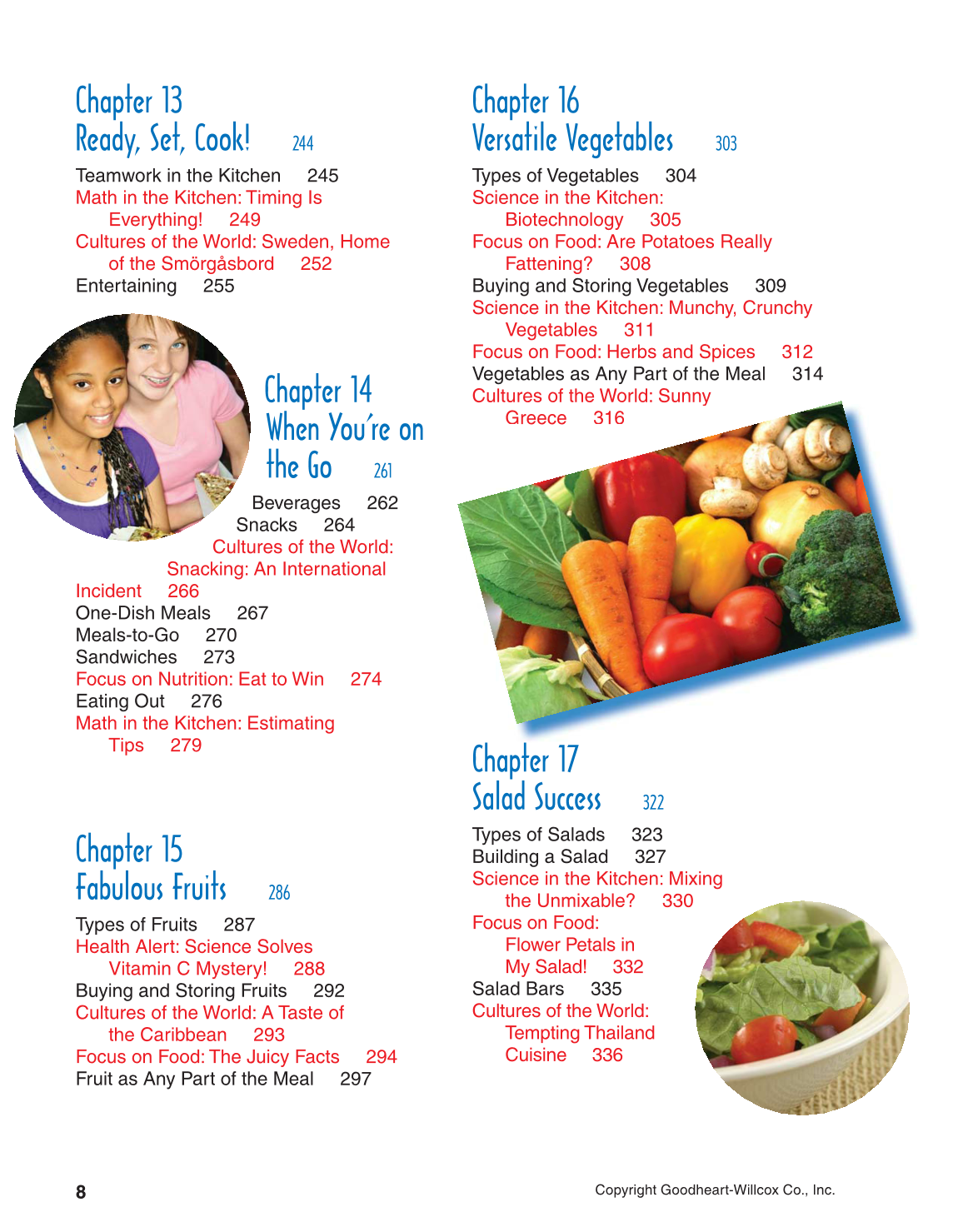 Adventures in Food and Nutrition!, 5th Edition page 8